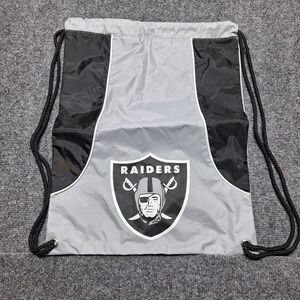 NFL Las Vegas Oakland Raiders Team Drawstring Backpack Gray‎ and Black